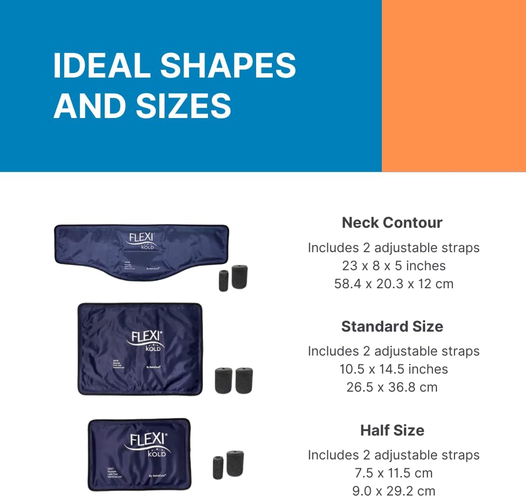 Reusable gel cold pack strapped around lower back for inflammation relief