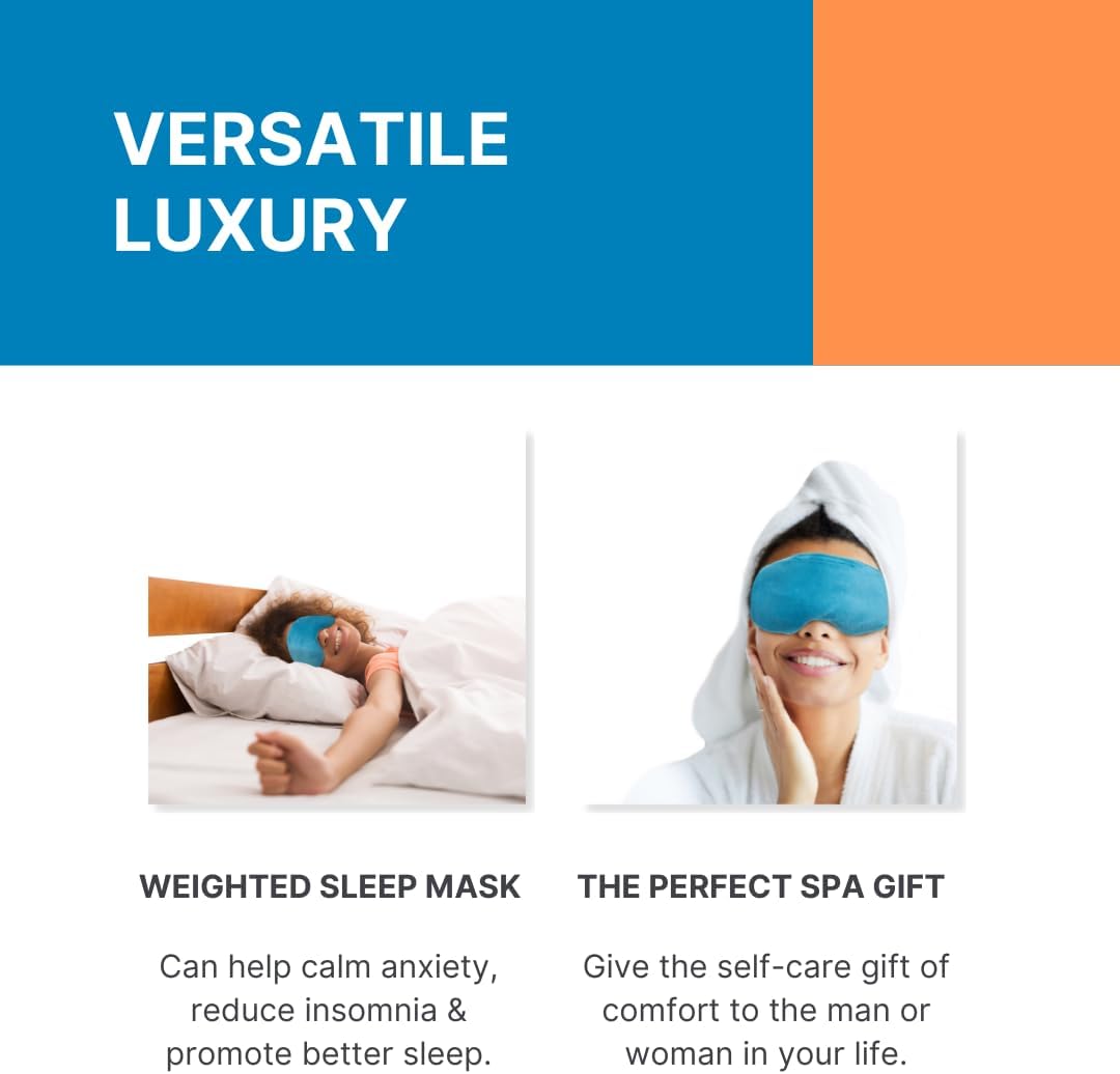 Relaxation eye mask used before sleep to calm anxiety and improve rest