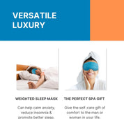 Relaxation eye mask used before sleep to calm anxiety and improve rest