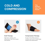 Cold compression foot wrap for aching feet and ankles