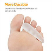 Antimicrobial silicone toe crest providing reusable cushioning for arthritic toes