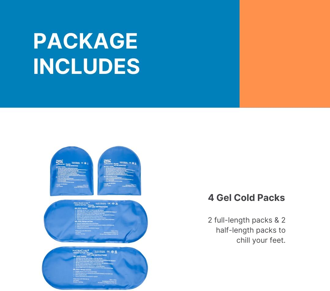 Microwaveable gel packs for optional heat therapy with cold therapy socks