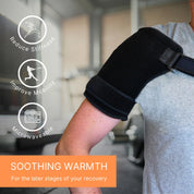 One-handed strap adjustment providing customizable shoulder compression