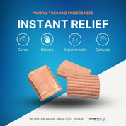 Slim elastic toe sleeve with medical-grade mineral oil gel for all-day comfort