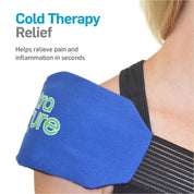 Flexible cold therapy wrap contouring around the knee for swelling reduction