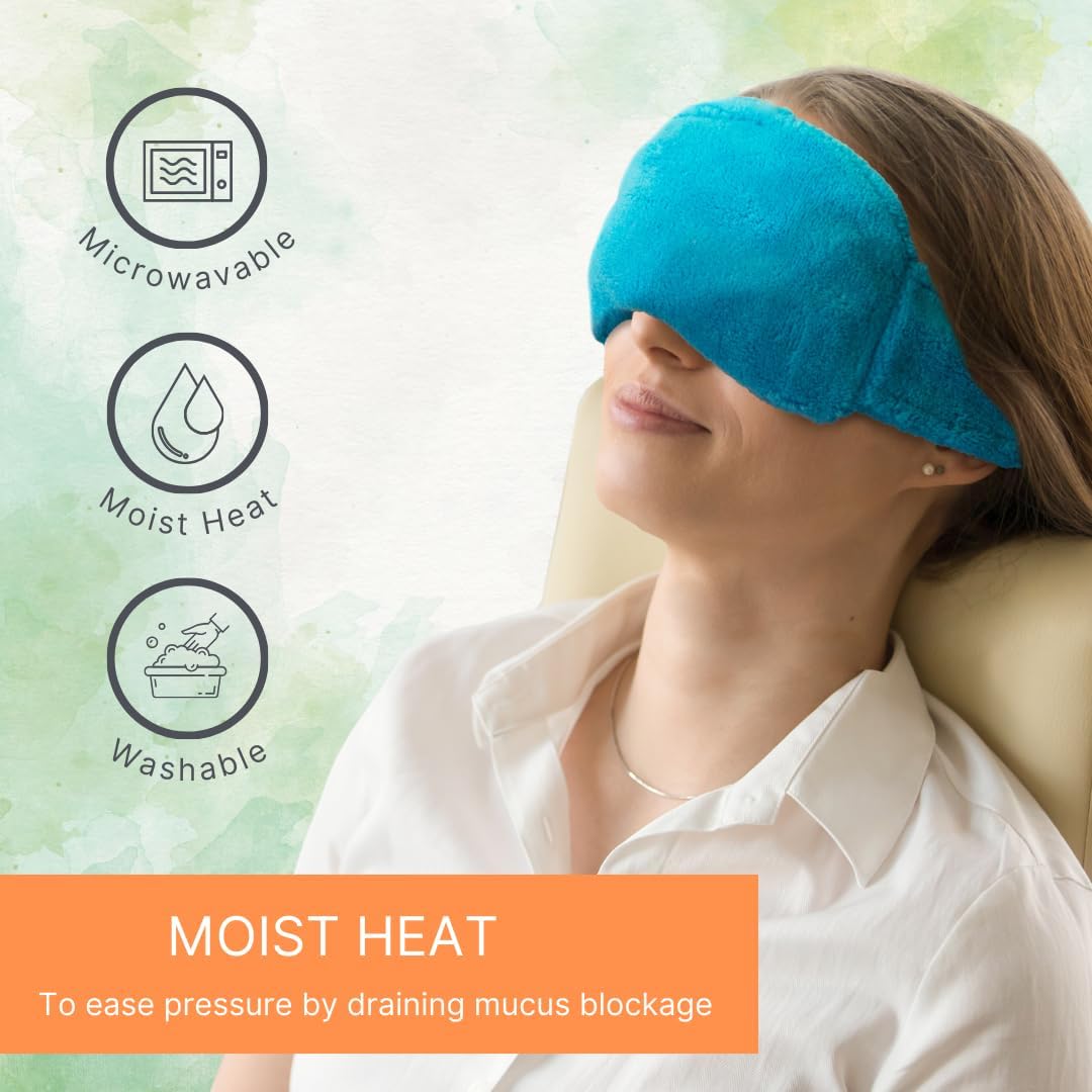 Microwavable eye mask with silica bead filling for even, consistent warmth