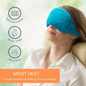 Microwavable eye mask with silica bead filling for even, consistent warmth