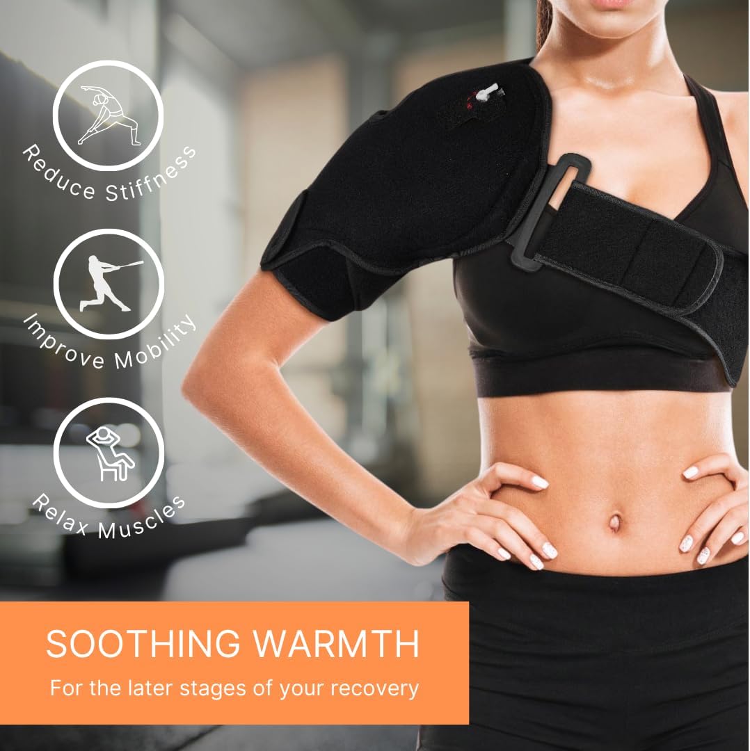 Pneumatic air pump adjusting compression level on shoulder support