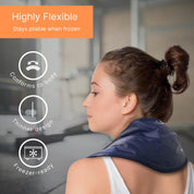 Long-lasting cold therapy neck wrap reducing inflammation and muscle tension