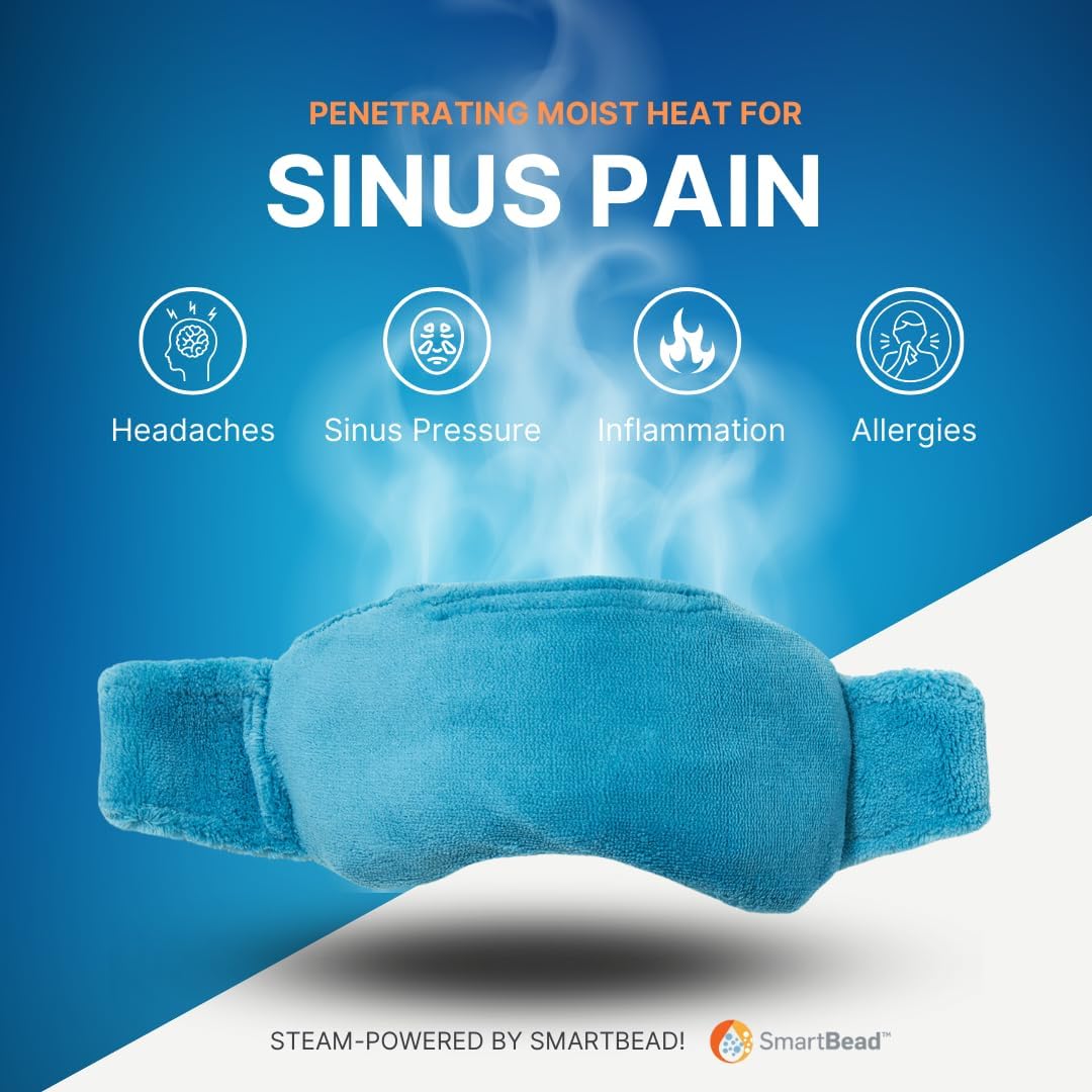 Soft weighted eye mask easing migraines, sinus pressure, and eye puffiness