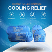 Full-length gel pack providing even underfoot cooling for pain and swelling