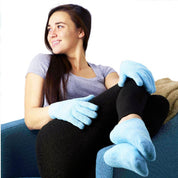 Overnight gel gloves and socks softening cracked heels and dry cuticles