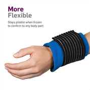 Cold wrap around ankle and foot with insulating fleece and cooling mesh layers
