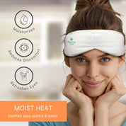 Chilled eye mask reducing puffiness, redness, and irritation around eyes