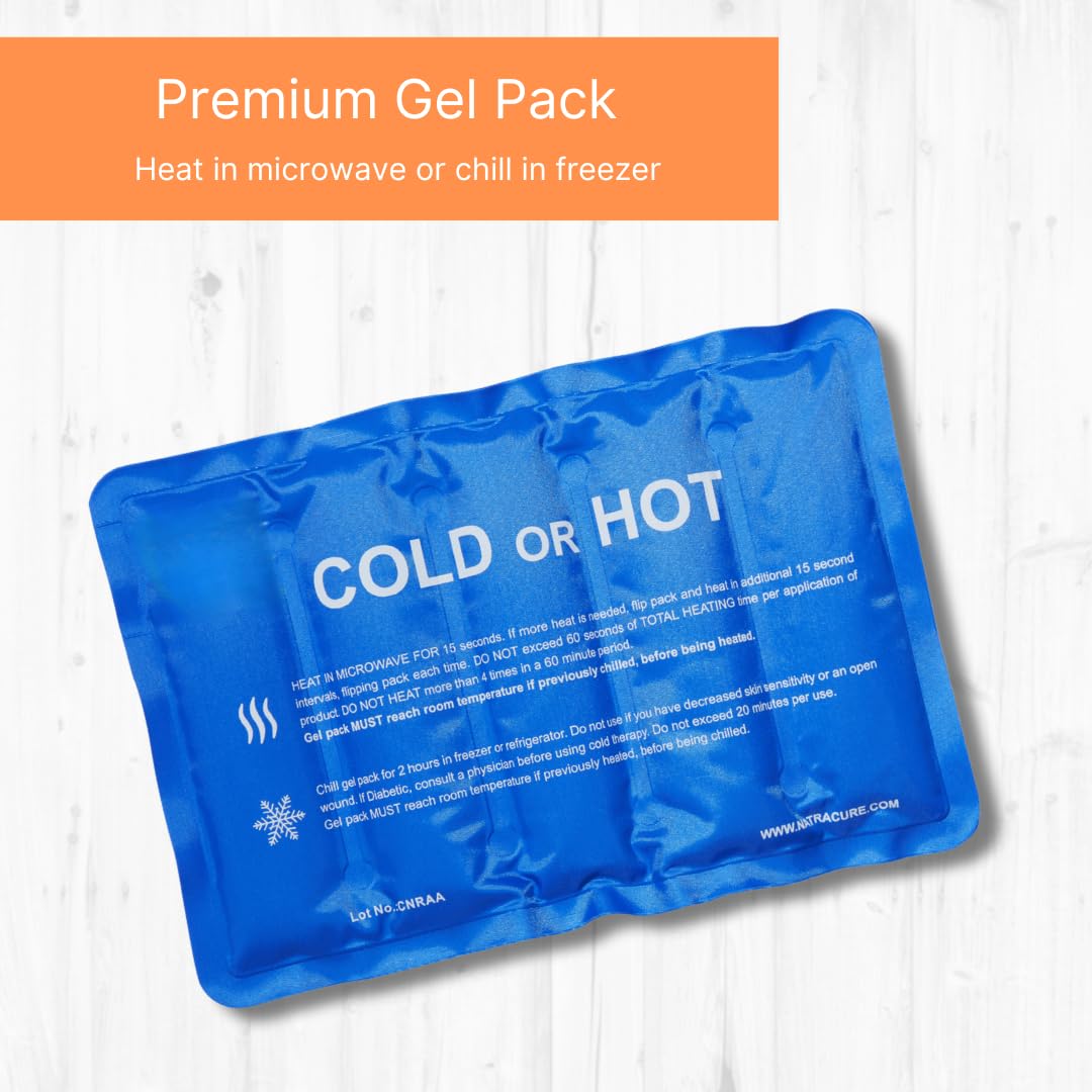 Inserting the reusable gel pack into the shoulder support before therapy