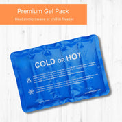 Inserting the reusable gel pack into the shoulder support before therapy