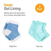 Vented daytime heel sleeve providing breathable moisture for dry heels