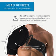 Inserting the reusable gel pack into the shoulder wrap before therapy