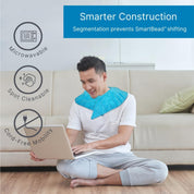 Soft polyfleece exterior for cozy, comfortable fit during heat therapy