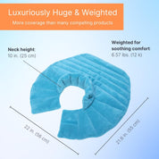 Wrap laid flat showing collar and 23-inch width for full coverage