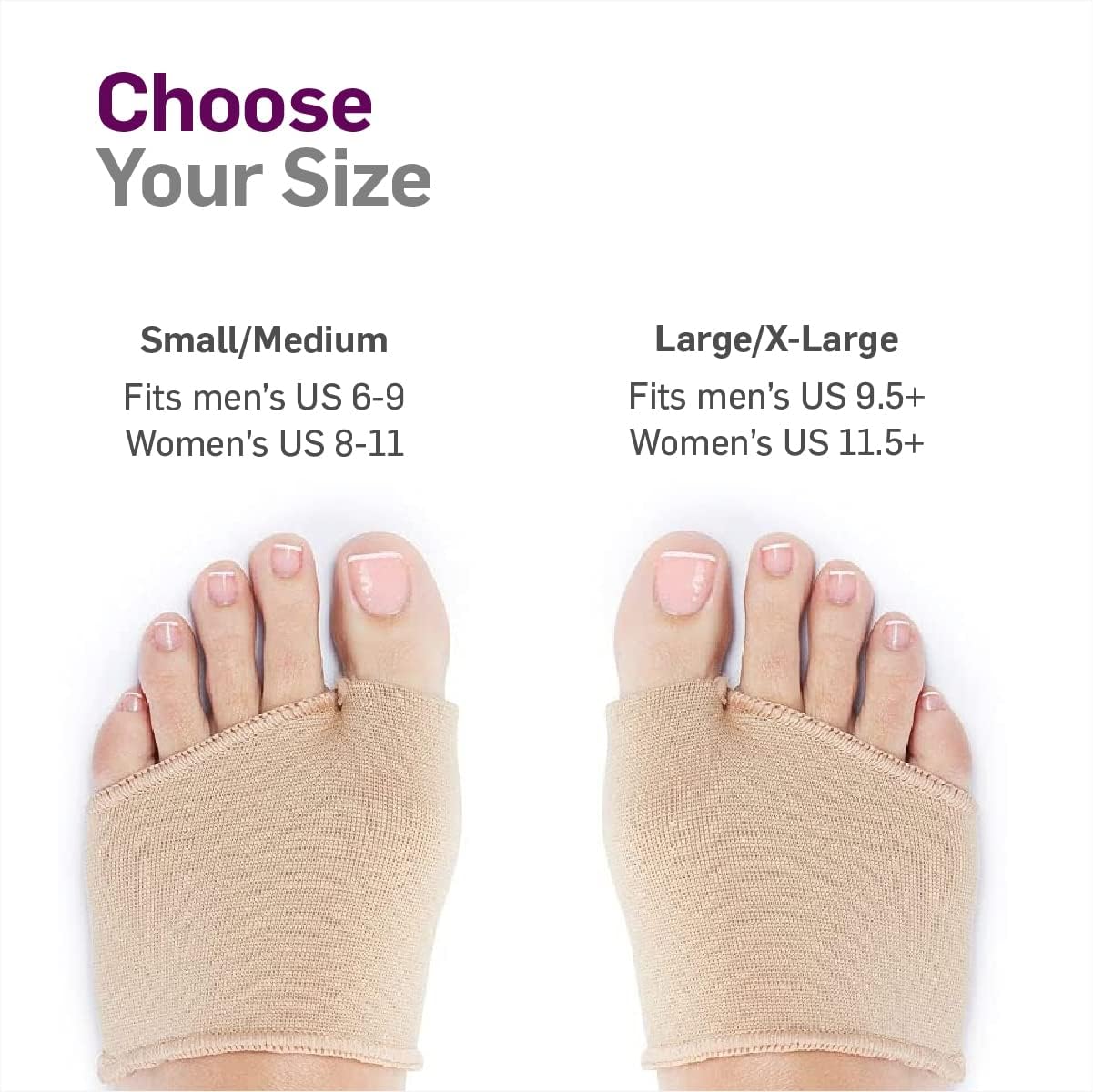 Reusable gel forefoot protector preventing calluses during all-day wear