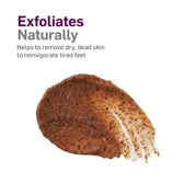 Close-up of creamy foot scrub texture with natural exfoliating particles