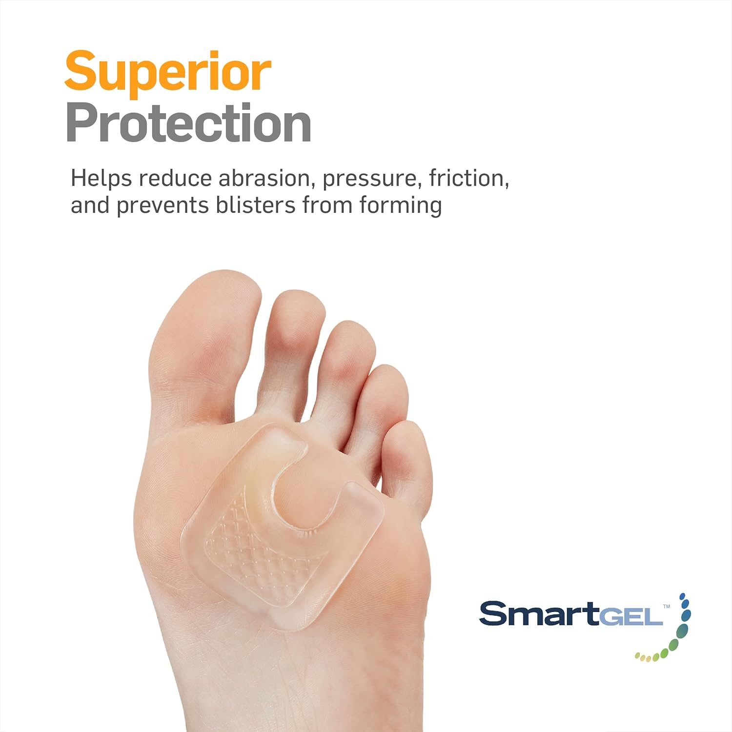 Reusable, washable callus cushion fitting left or right foot