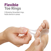 Durable silicone toe crest that won’t flatten like foam and is washable