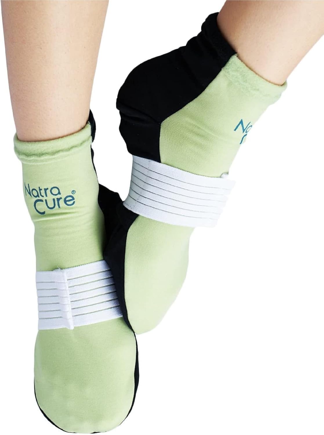 Plantar fasciitis therapy socks with hot/cold gel and adjustable arch compression strap