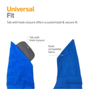 Microwavable heat therapy wrap easing shoulder pain and post-workout tension
