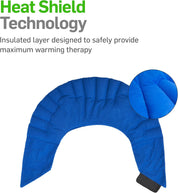 Segmented design distributing heat evenly across neck and shoulder area