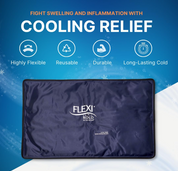 Flexible when frozen cold pack wrapping shoulder for targeted cooling