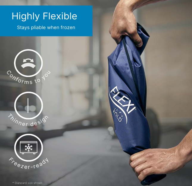 Tough nylon exterior cold pack wiped clean between uses