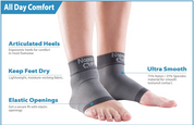 Lightweight moisture-wicking compression socks reducing foot swelling