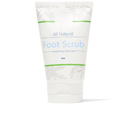 All-natural exfoliating foot scrub smoothing dry, rough heels
