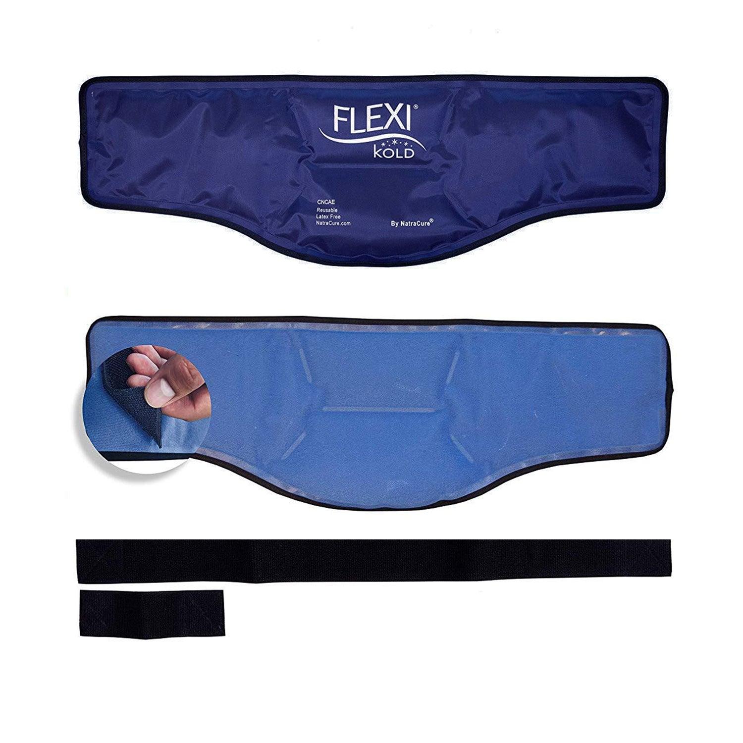 Easy-clean nylon surface on FlexiKold neck wrap for simple maintenance