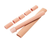 Trim-to-fit gel tubing sleeve for fingers and toes relieving corns, calluses, and blisters