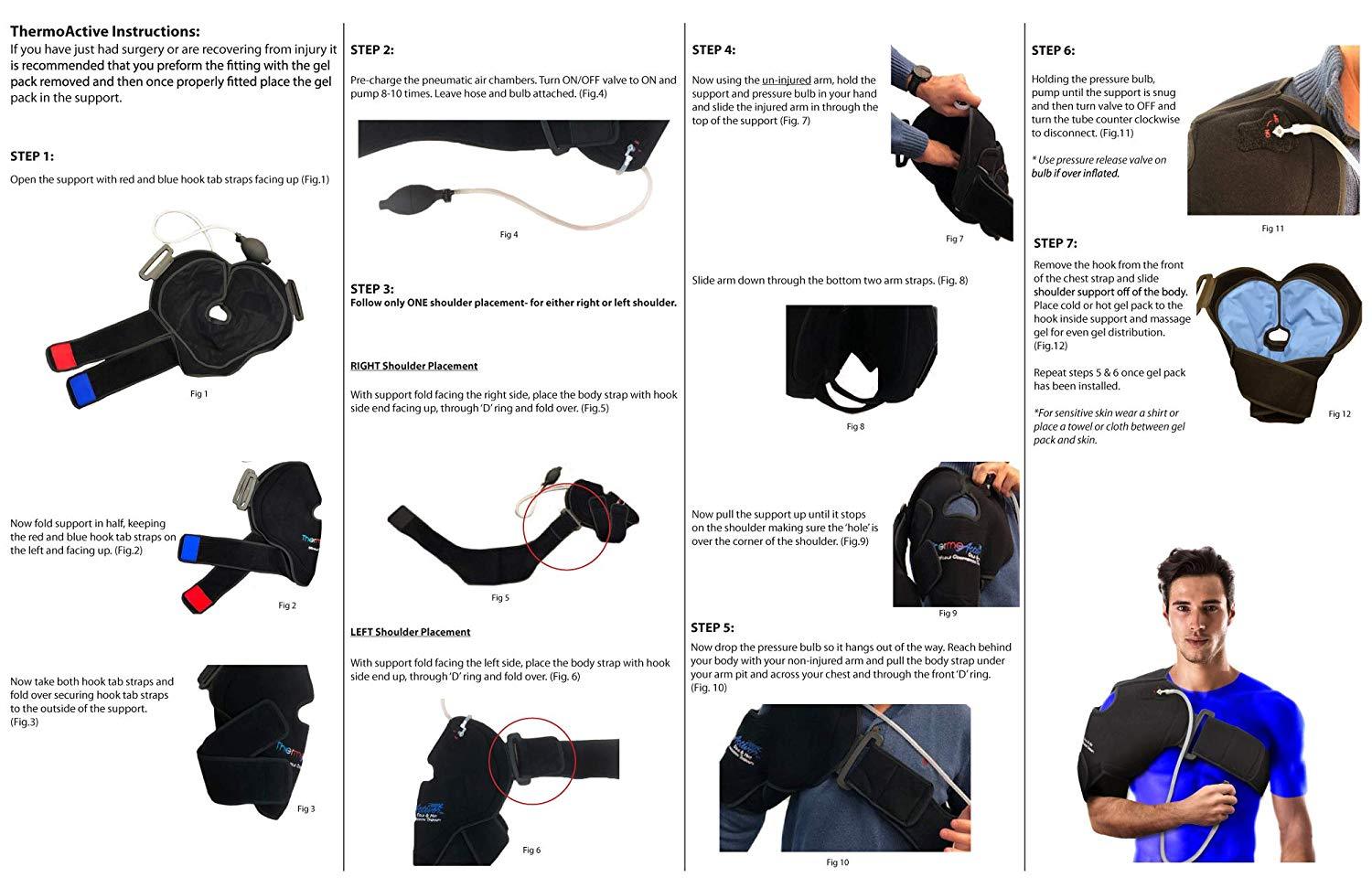 Shoulder compression brace fitting chests up to 50 inches for versatile sizing