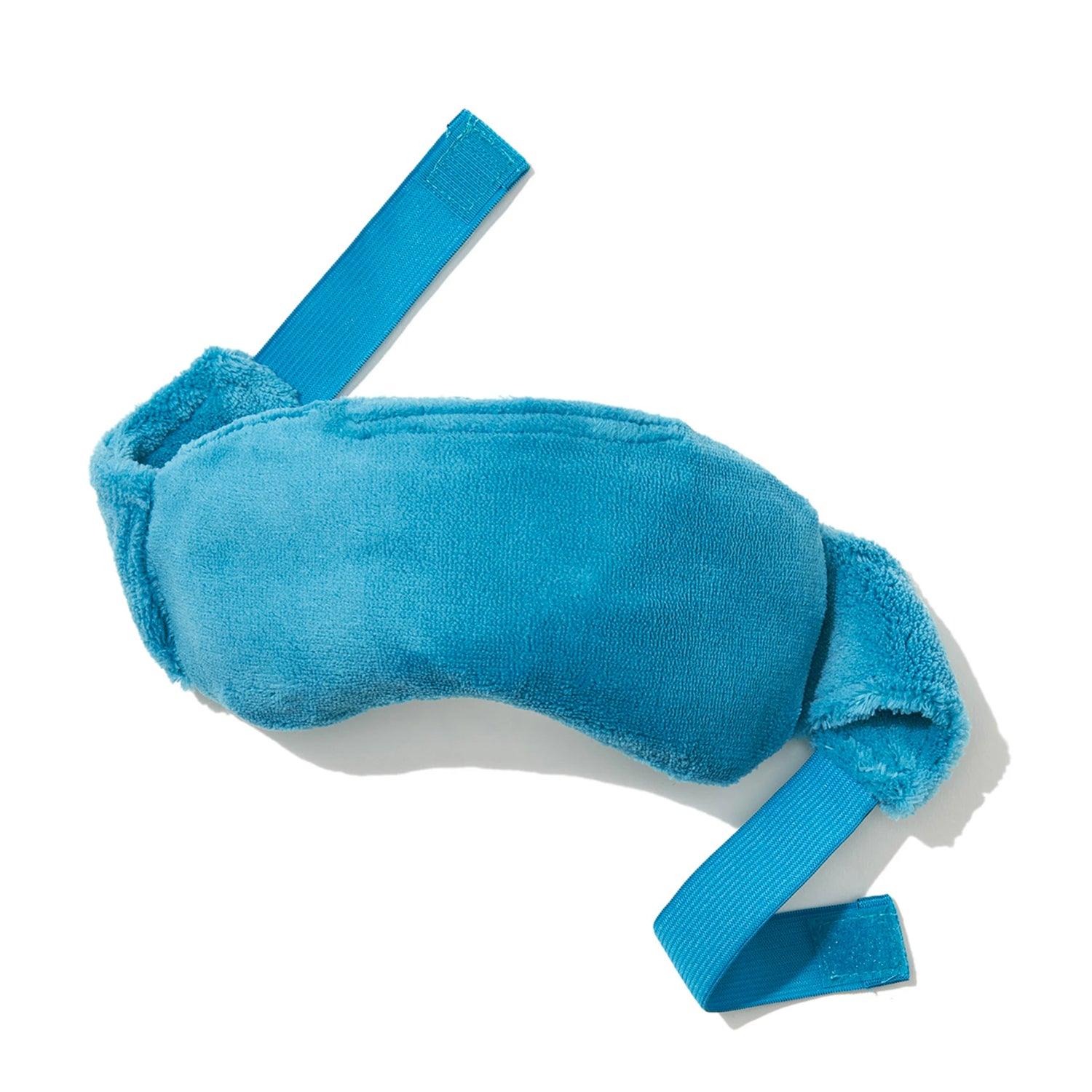 Warming eye mask providing moist heat or cooling relief for headaches