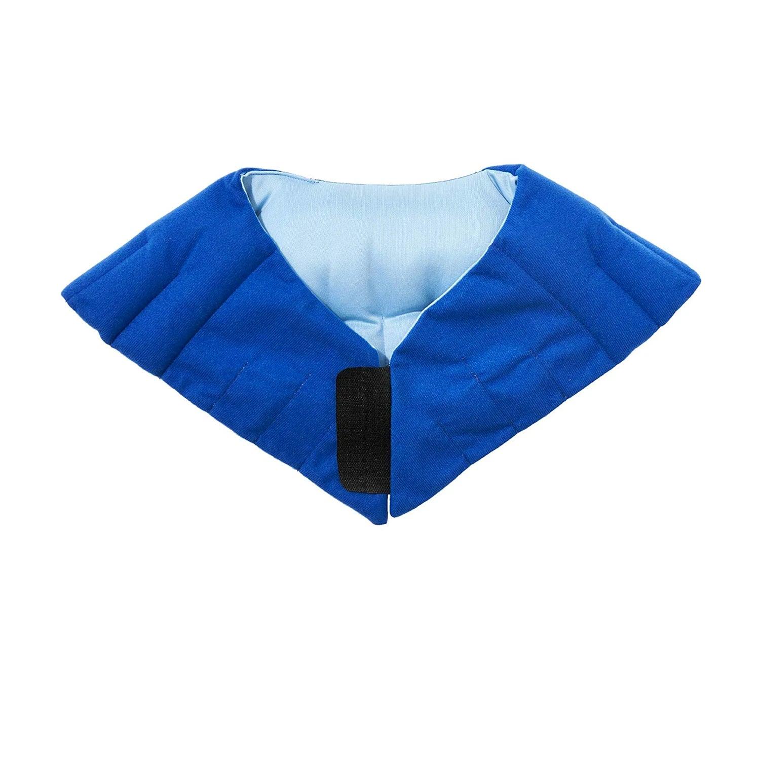 Warming shoulder wrap delivering moist heat for deep muscle relief