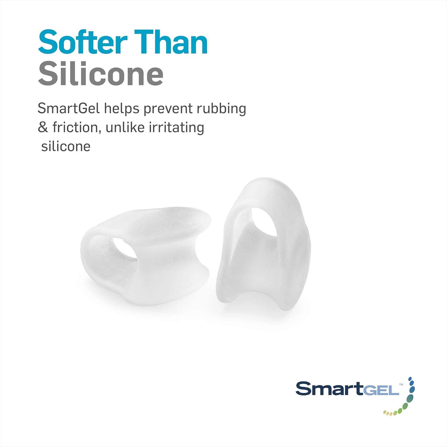 image showing that the gel used to make the product, SmartGel, is softer than silicone