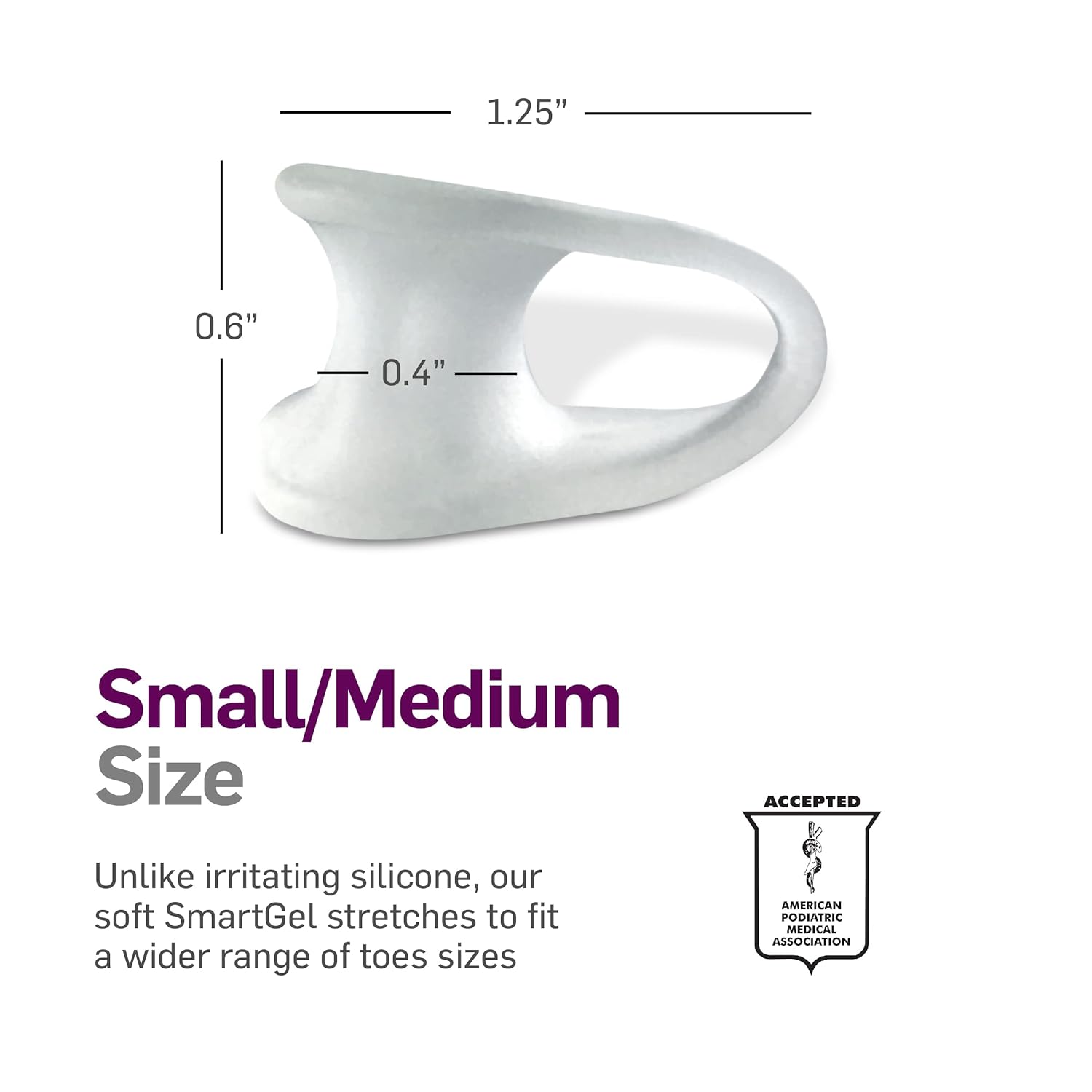 Advanced Gel Toe Spreader with Toe Loop