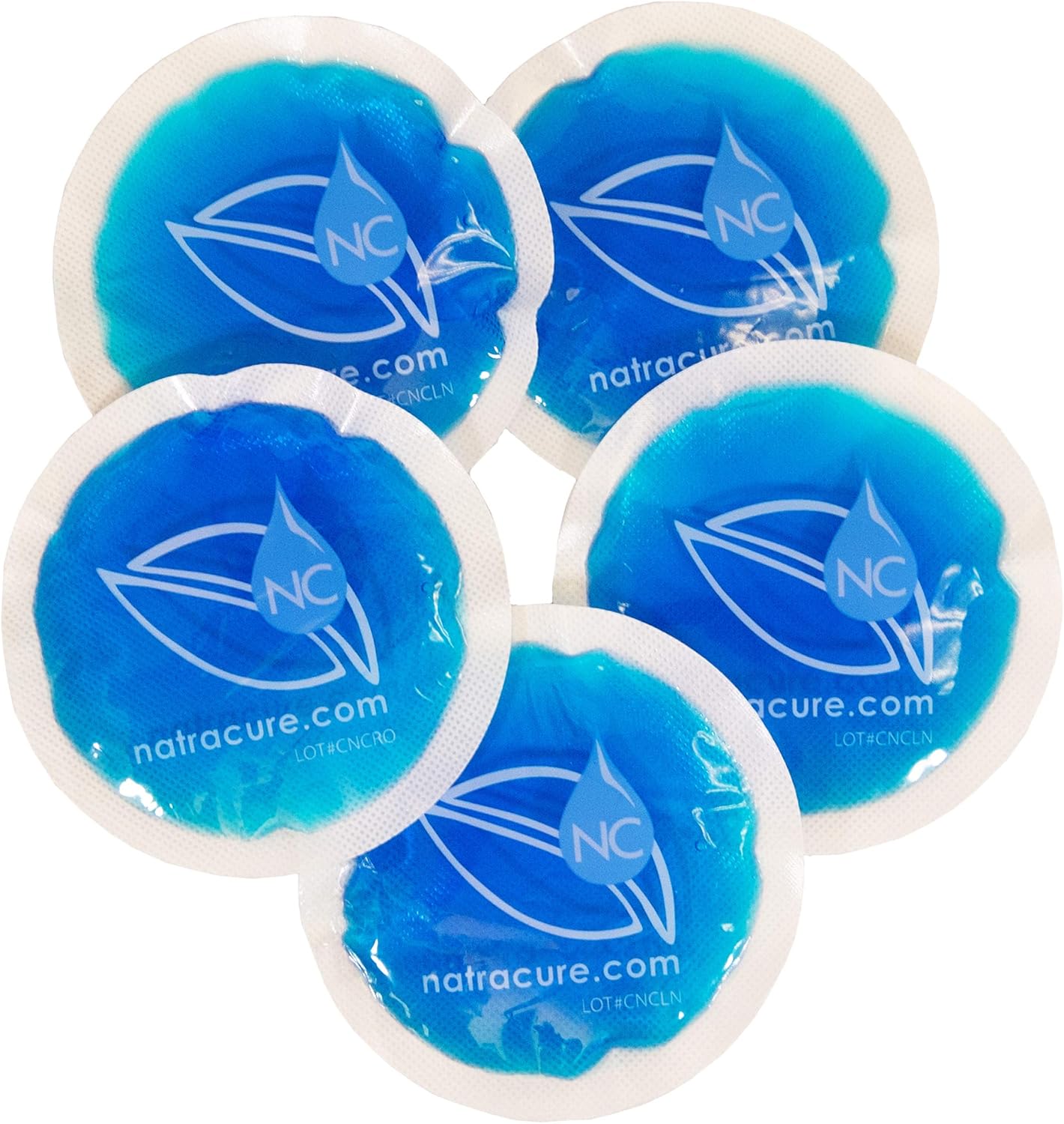 Small Gel Ice Cold Packs for Face – 4" Round, Reusable Cold Compress (5-Pack).