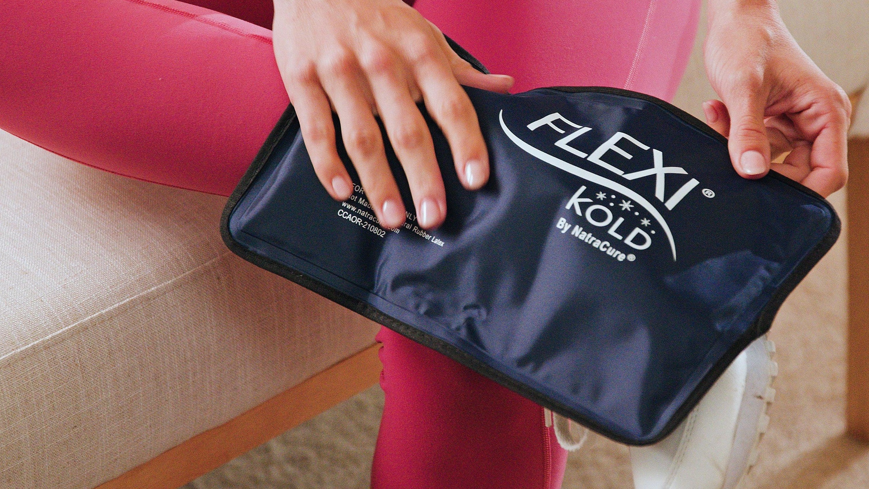 FlexiKold Gel Cold Pack on ankle