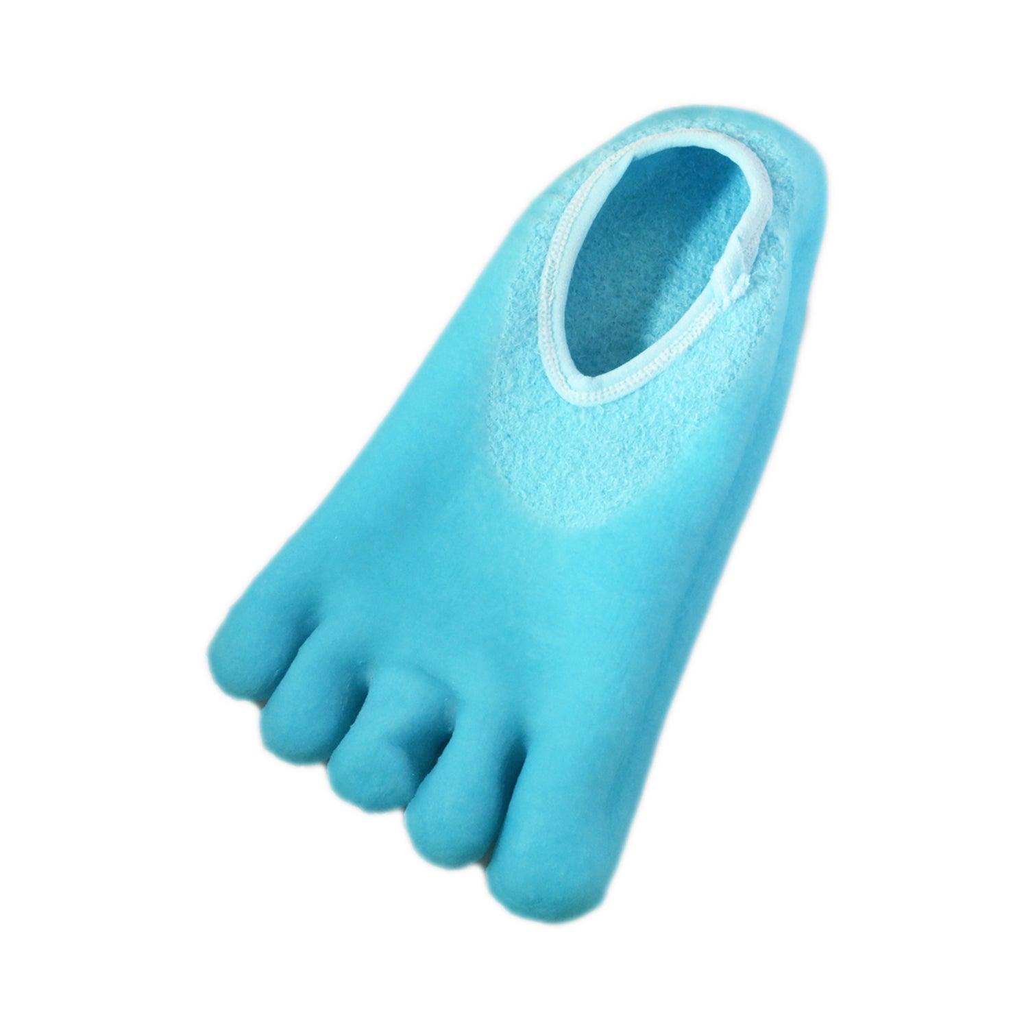 Nado Care 4 Pairs Heels Moisturizing Socks for Dry Cracked Heels Repair -  Moisturizing Gel Heel Sleeves Open Toe Comfy Socks Day Night - Pink, Blue