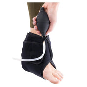 Hot/Cold compression ankle support with removable gel pack and air pump