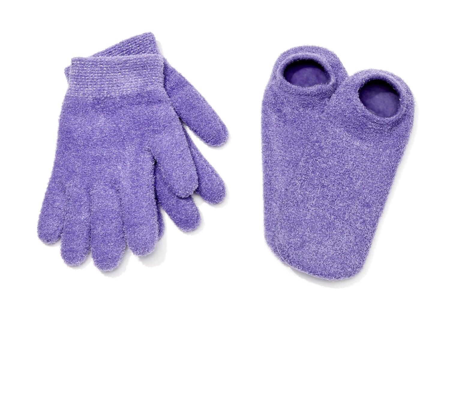Intense hydrating gel booties and gloves set for dry hands and feet