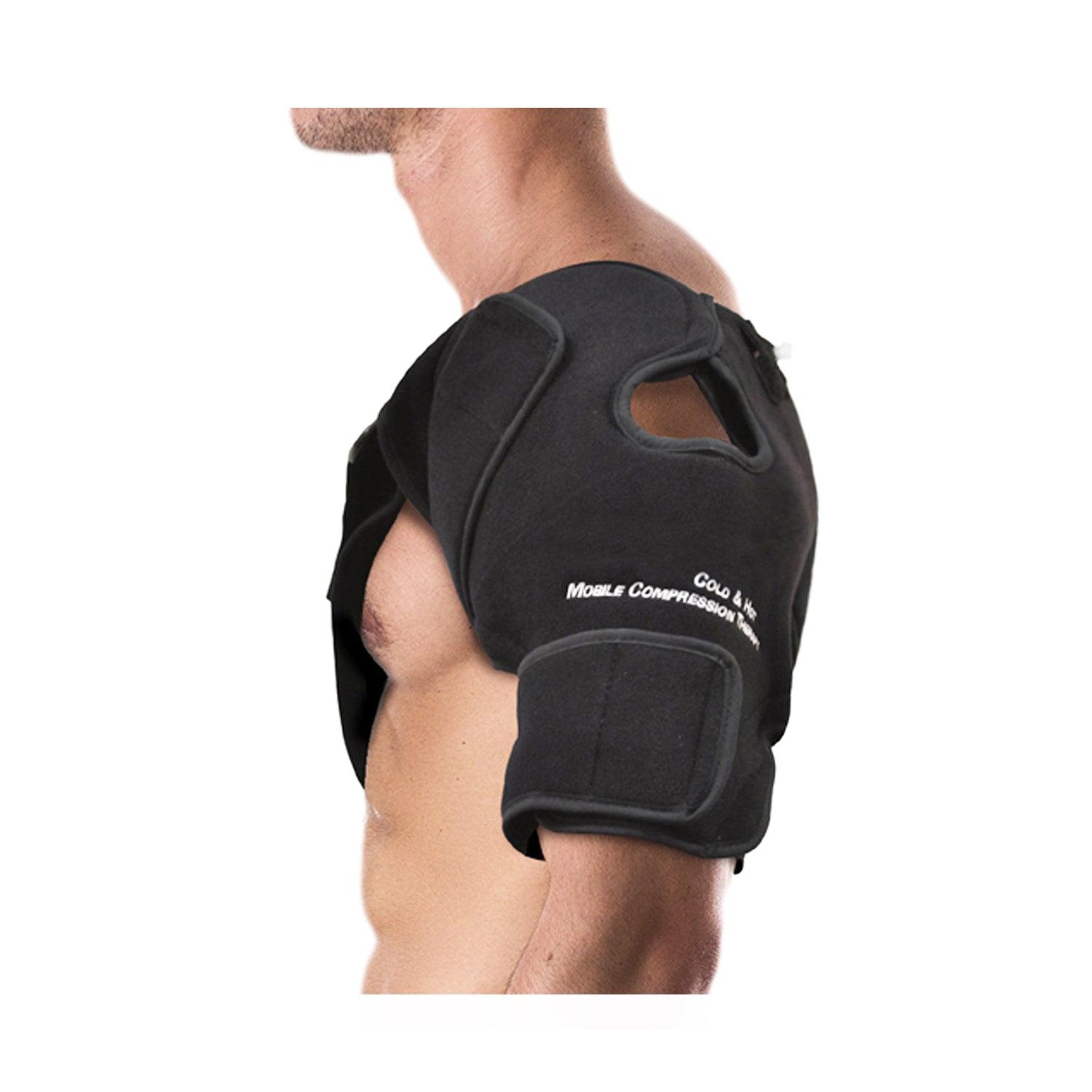 Astorn Adjustable Shoulder Brace for Rotator Cuff and AC Joint Pain Relief  - Compression Sleeve for Men and Women with Ice Pack Holder
